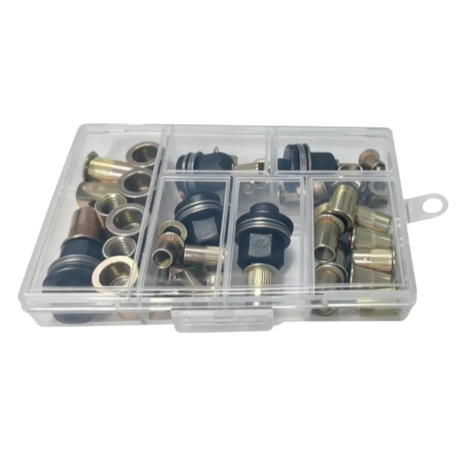 Hand Rivet Nut Tool Kit for Auto Workshop M3 to M8 Carbon Steel Fastener Set with Replacement Core Shafts