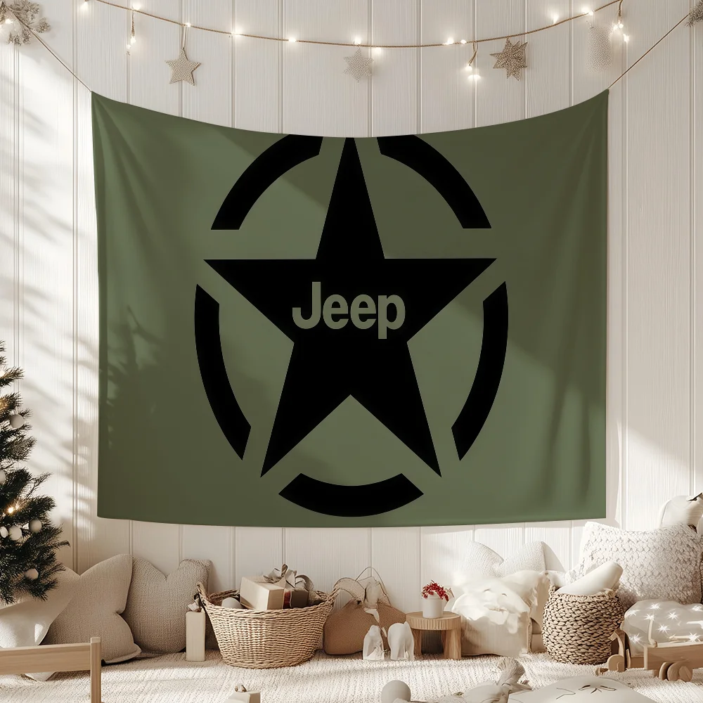 Fashion J-Jeep Cool flag Decorative Banners Suitable For Outdoor Camping Family Parties And Garden Walls Gift