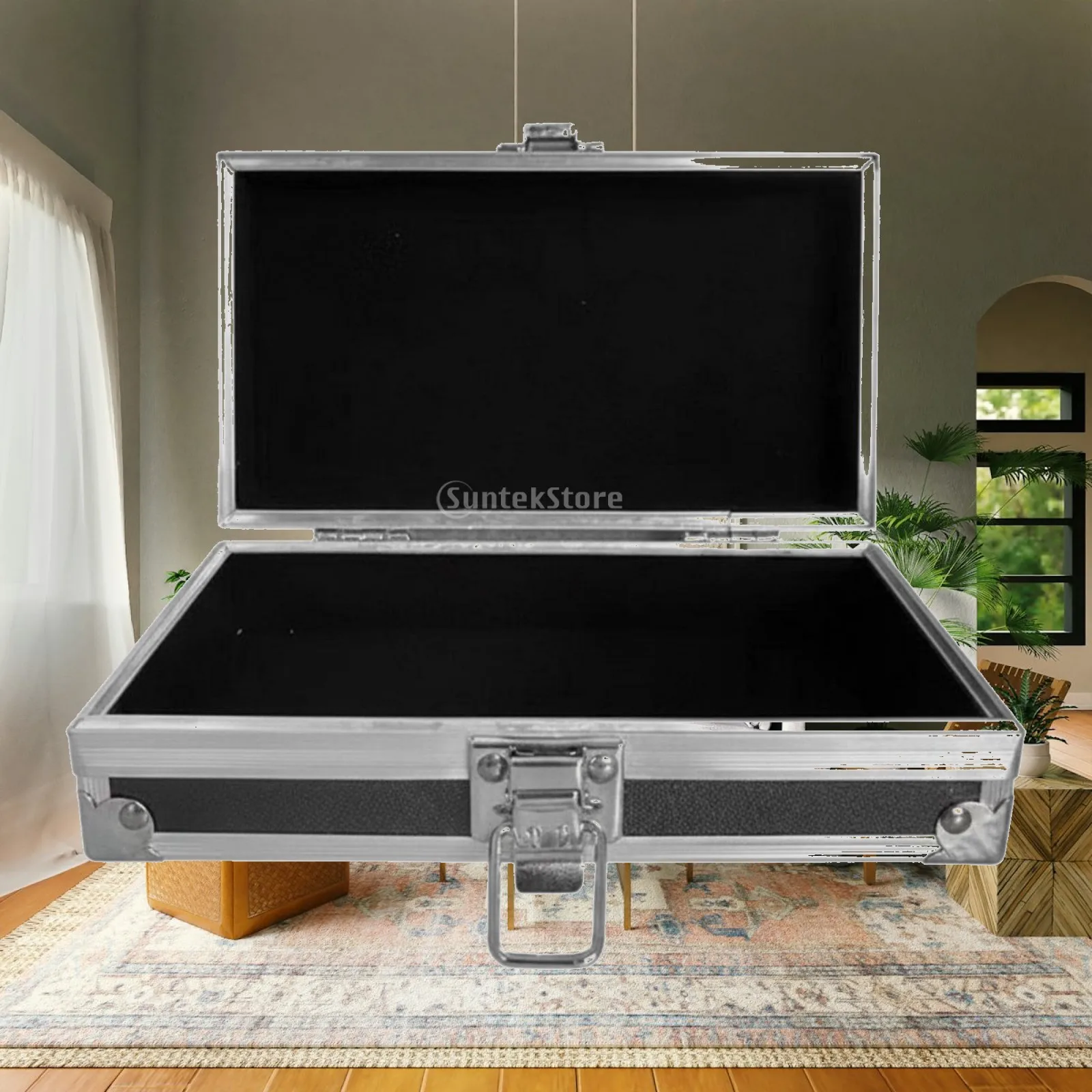 Alloy Storage Case Metal Box Hard Safe Case for Secure Pistol Storage Portable Aluminum Briefcase