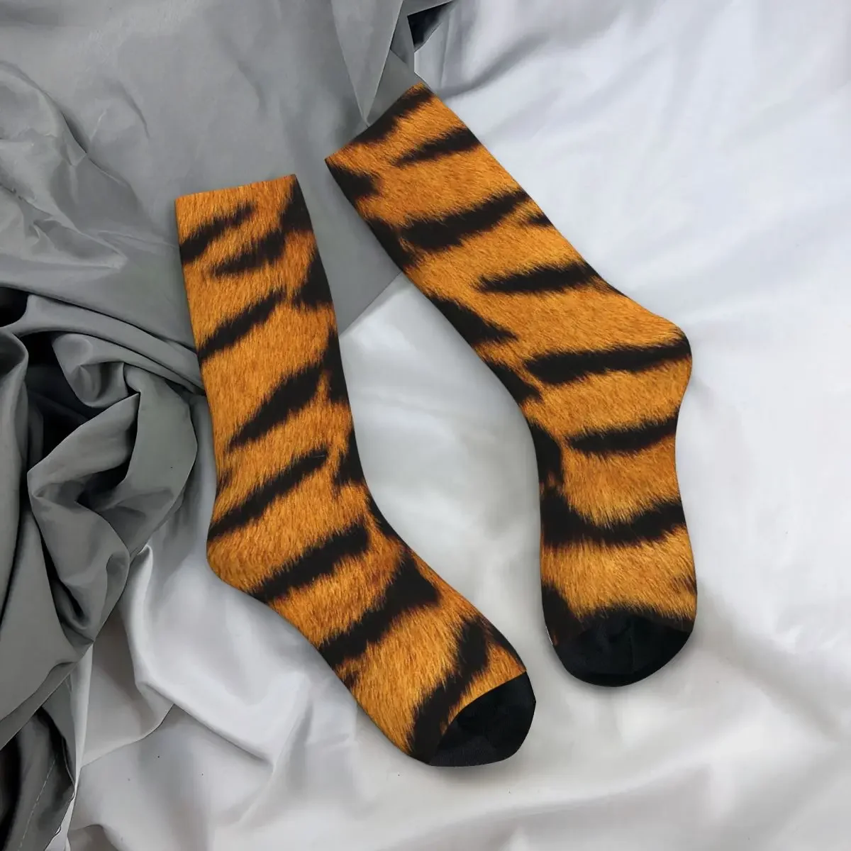 

All Seasons Crew Stockings Tiger Skin Socks Fashion Long Socks for Men Women Valentine's Day Gifts
