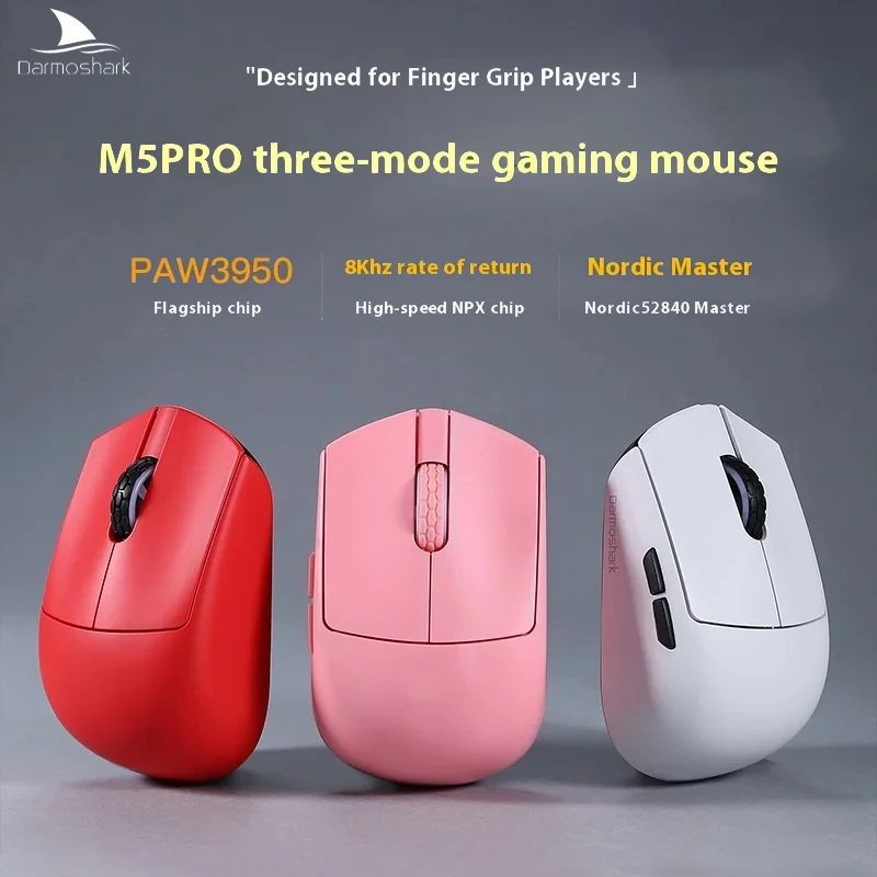 

Darmoshark M5 Pro Wireles Tri-Mode Gaming Mouse Pixart Paw3950 Office 38g Lightweight Ergonomic 8k Wired Mouse Gifts For Laptop