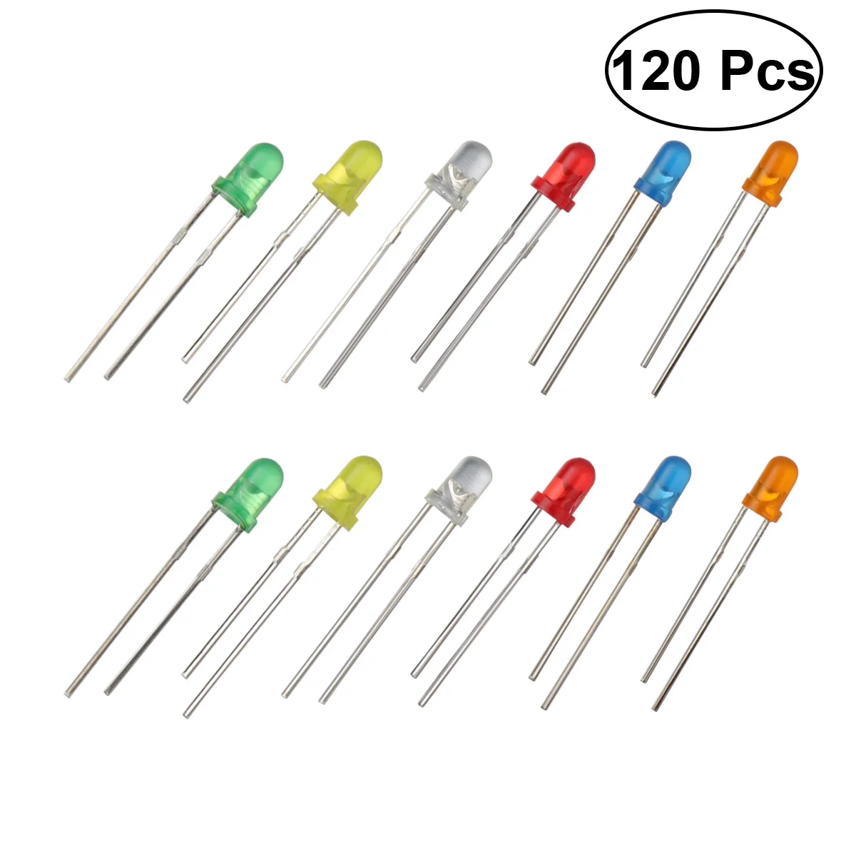 

120 Pcs LED Resistors Emitting Diodes Leds Diffused Light-emitting with Assorted