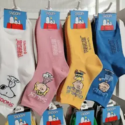 Kawali Snoopy Charlie Brown Lucy Van Pelt Cotton Stockings Comfortable Ins Cartoon Cute Girls Gift Birthday Gift For Girlfriend