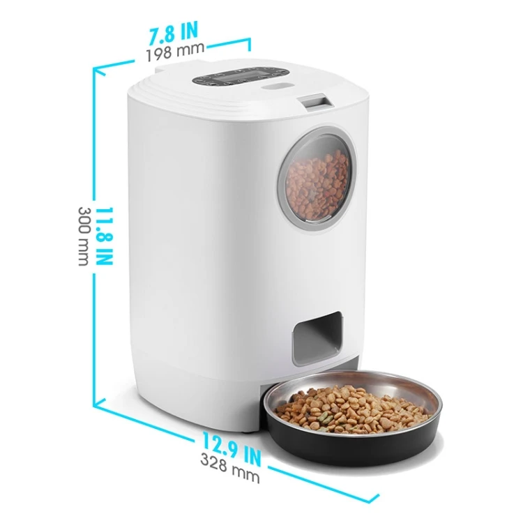 4.5L Smart Pet Cat Dog Bowl Food Automatic Dispenser Feeder With Timer Auto Electronic Feeder With Metal Food Tray