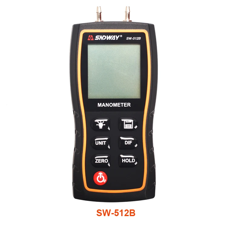 Dual-Port HVAC Digital Manometer Gas Pressure Tester SNDWAY SW-512A