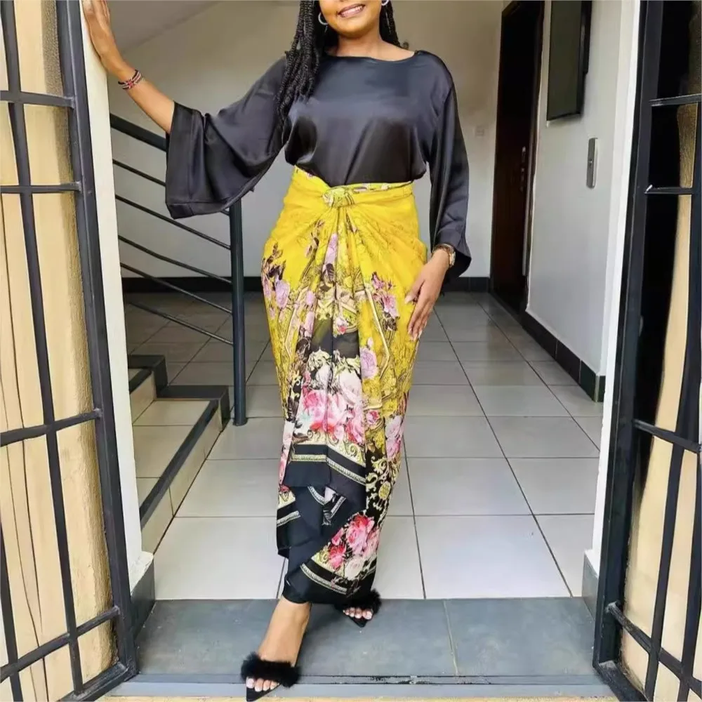 

Модные элегантные женские тонкие платья на шнуровке с принтом, весна-лето, новое повседневное свободное женское платье на бедрах с семиточечными рукавами 2025