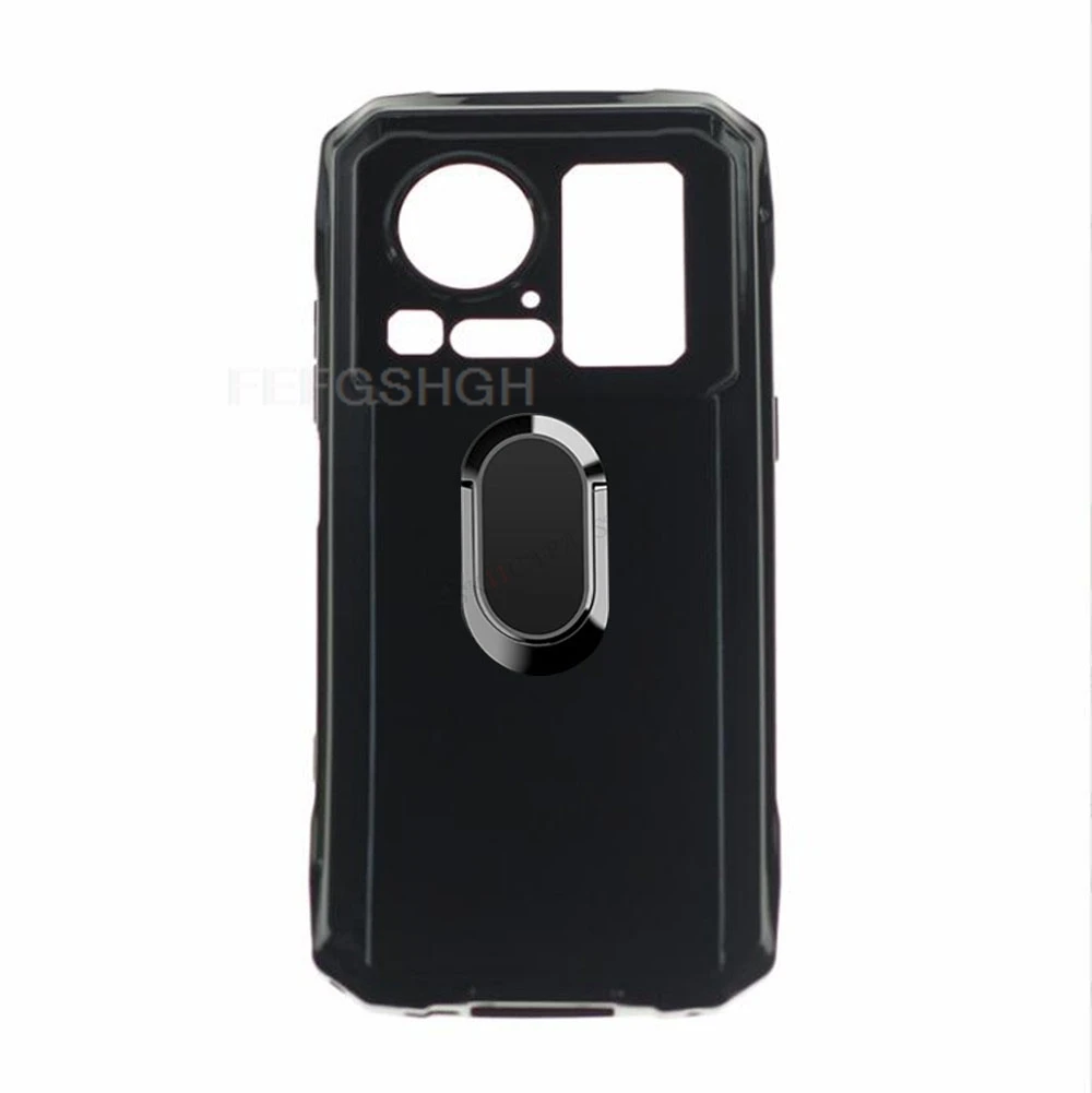 Para HOTWAV Cyber 15 6,6 "HOTWAVCyber15 Cyber15 soporte de anillo trasero funda de teléfono Smartphone TPU cubierta de silicona suave