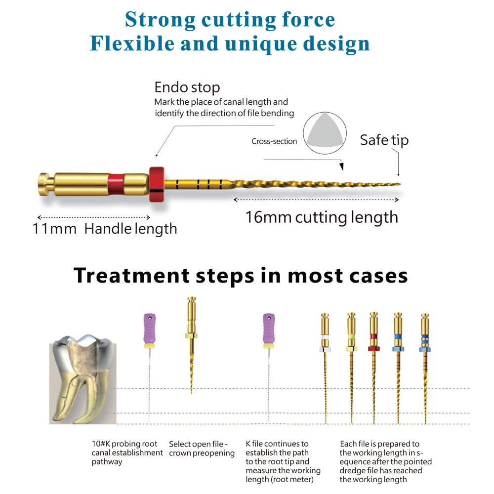 5 Boxes Dental Reciprocating Blue Endodontic Files Niti Rotary Root Canal Heat Activated Engine Use 25mm Needle Clinic Tools - Image 3