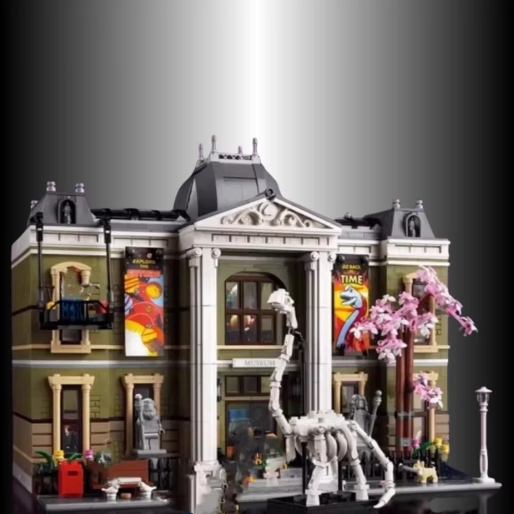 Neue Technologie Gebäude Gebäude Serie Nature Museum Bank Baustein Montage Museum Spielzeug kreative