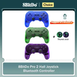 8Bitdo Pro 2 Hall Effect Joystick Bluetooth Controller Wireless Gamepad for Switch/Switch 2 PC macOS Android Steam Raspberry Pi