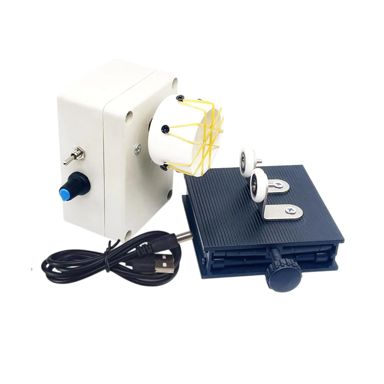 USB Electric Fishing Rod Winding Machine Compact Build and Repair Tool Adjustable for DIY Fishing Support Projects
