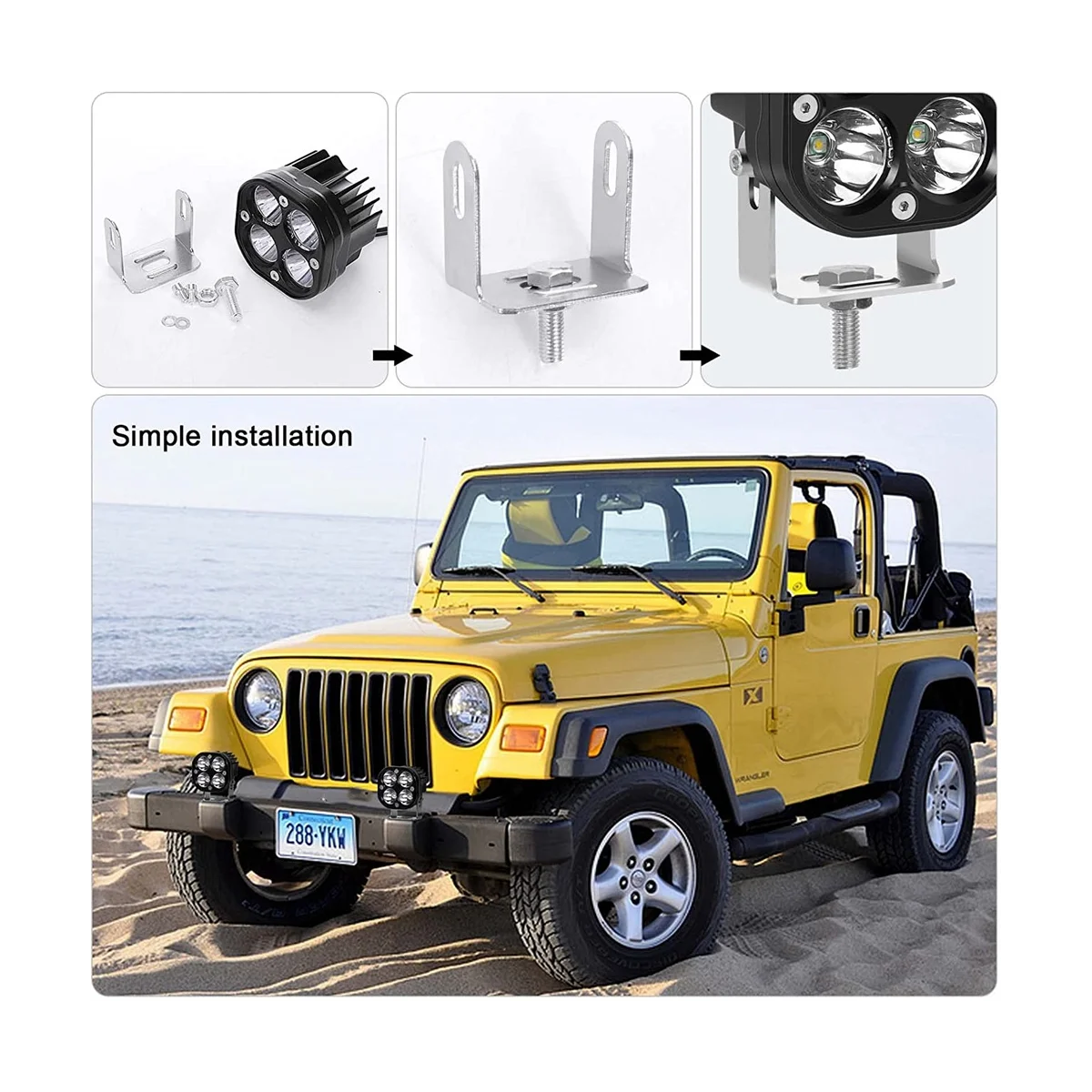 3 Inch 40W LED Light Pods LED Work Light Bar for Car Motorcycle Truck Offroad SUV ATV Boat 4WD Car image 4