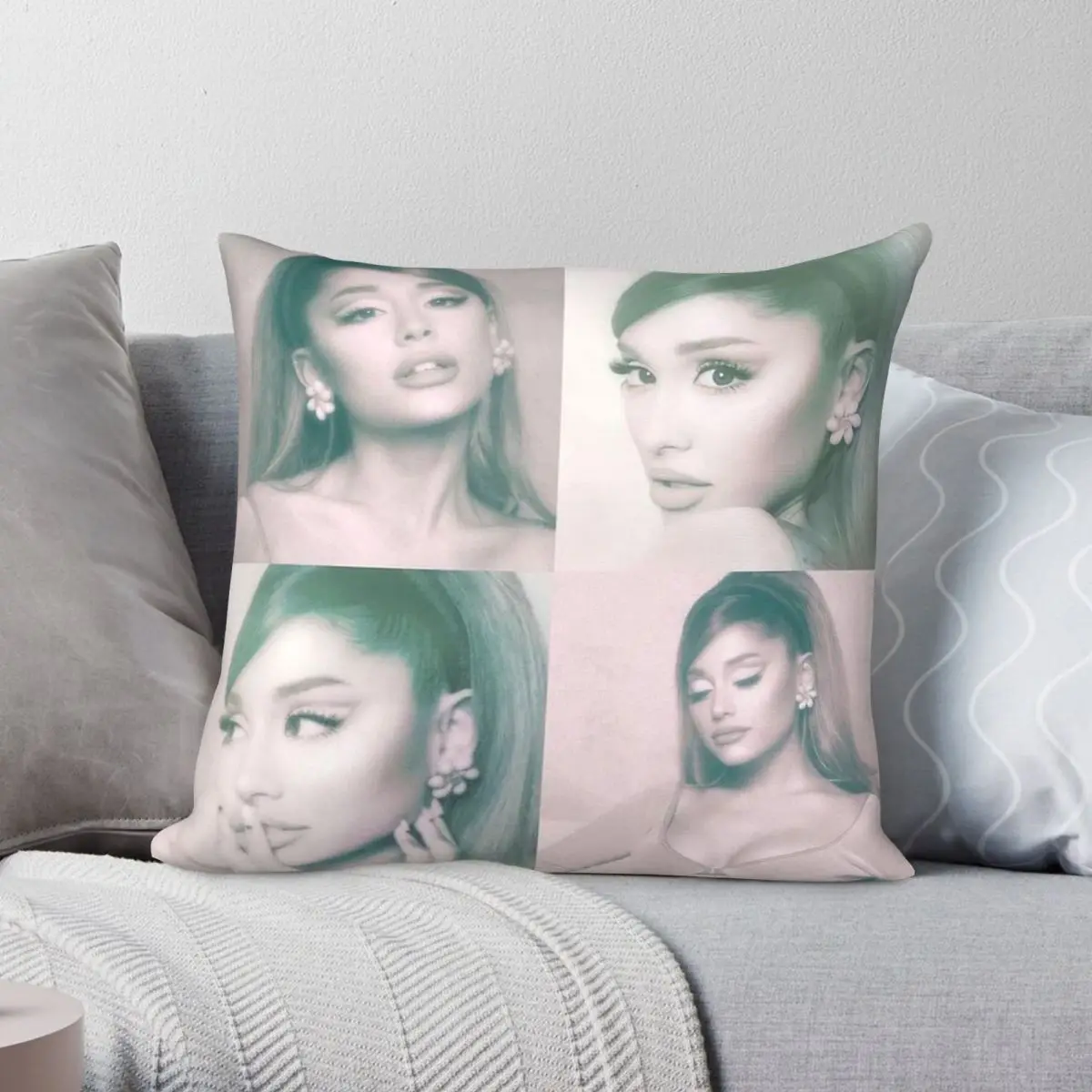 Ariana Grande Positions Pillowcase Polyester Linen Velvet Creative Zip Decor Home Cushion Cover 45x45
