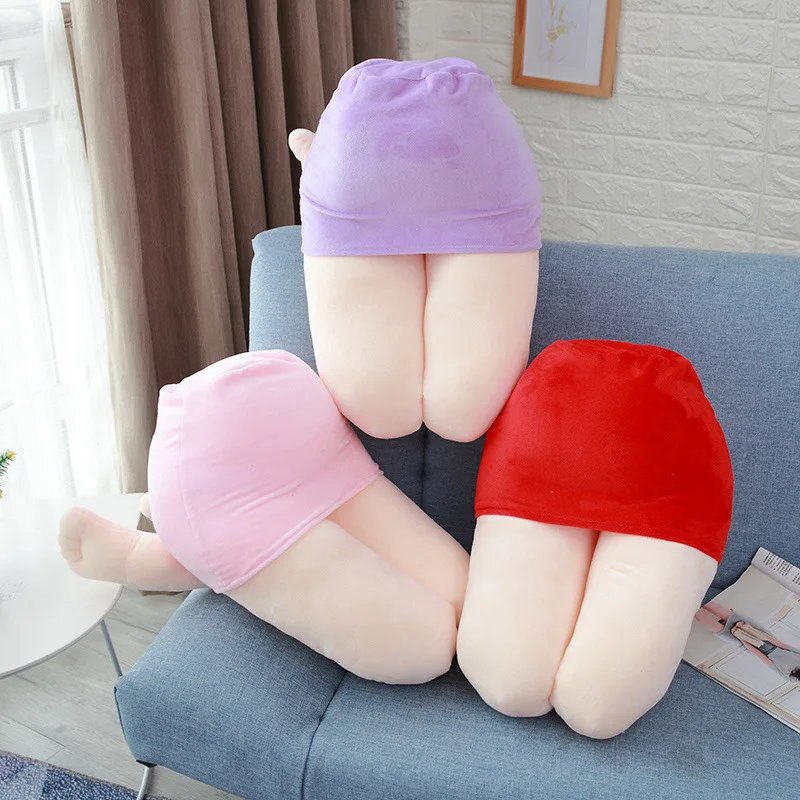 Bubble Kiss Nordic Creative Cushion Sofa Sexy Woman Soft Leg Shape Cushion for Sleeping Home Decor Stuffed Plush Pillow for Sofa