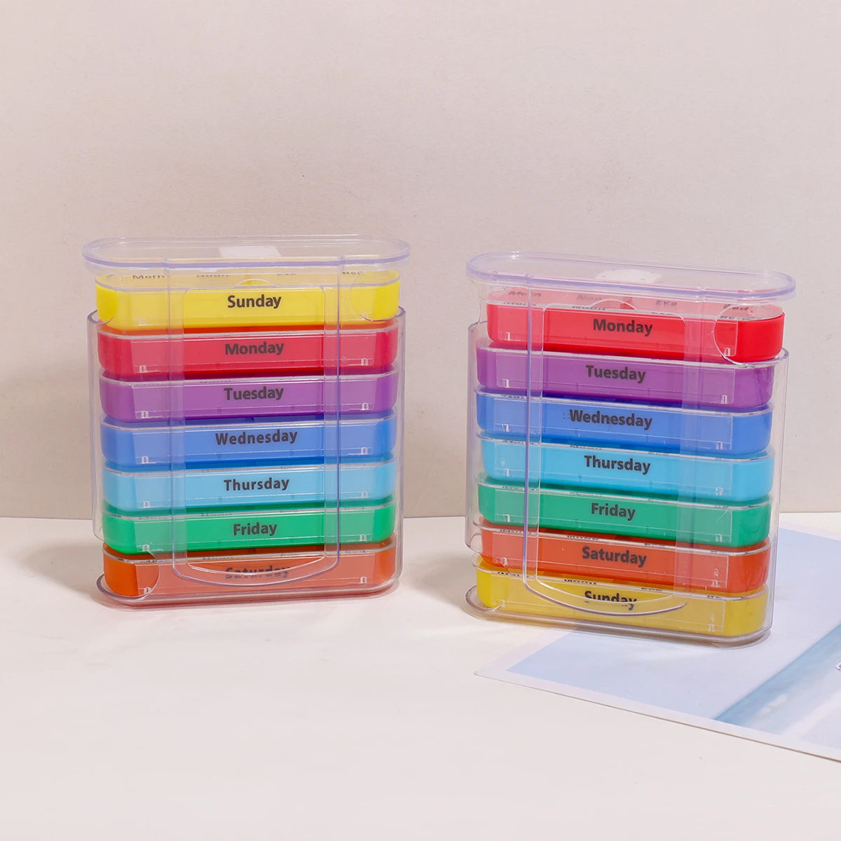 7 Days Weekly Pill Organizer 4 Times A Day Portable Medicine Box Tablet Storage Container Pill Dispenser For Travel Home Use