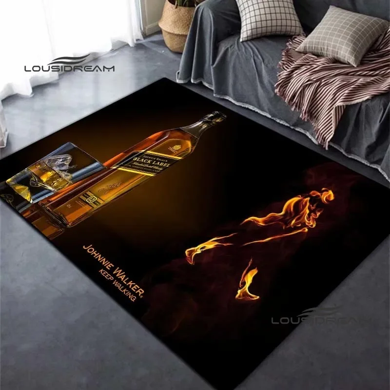 Johnnie walker tapete de uísque e tapete moderno bar sala de estar quarto grande área tapete macio estudo varanda cabeceira antiderrapante