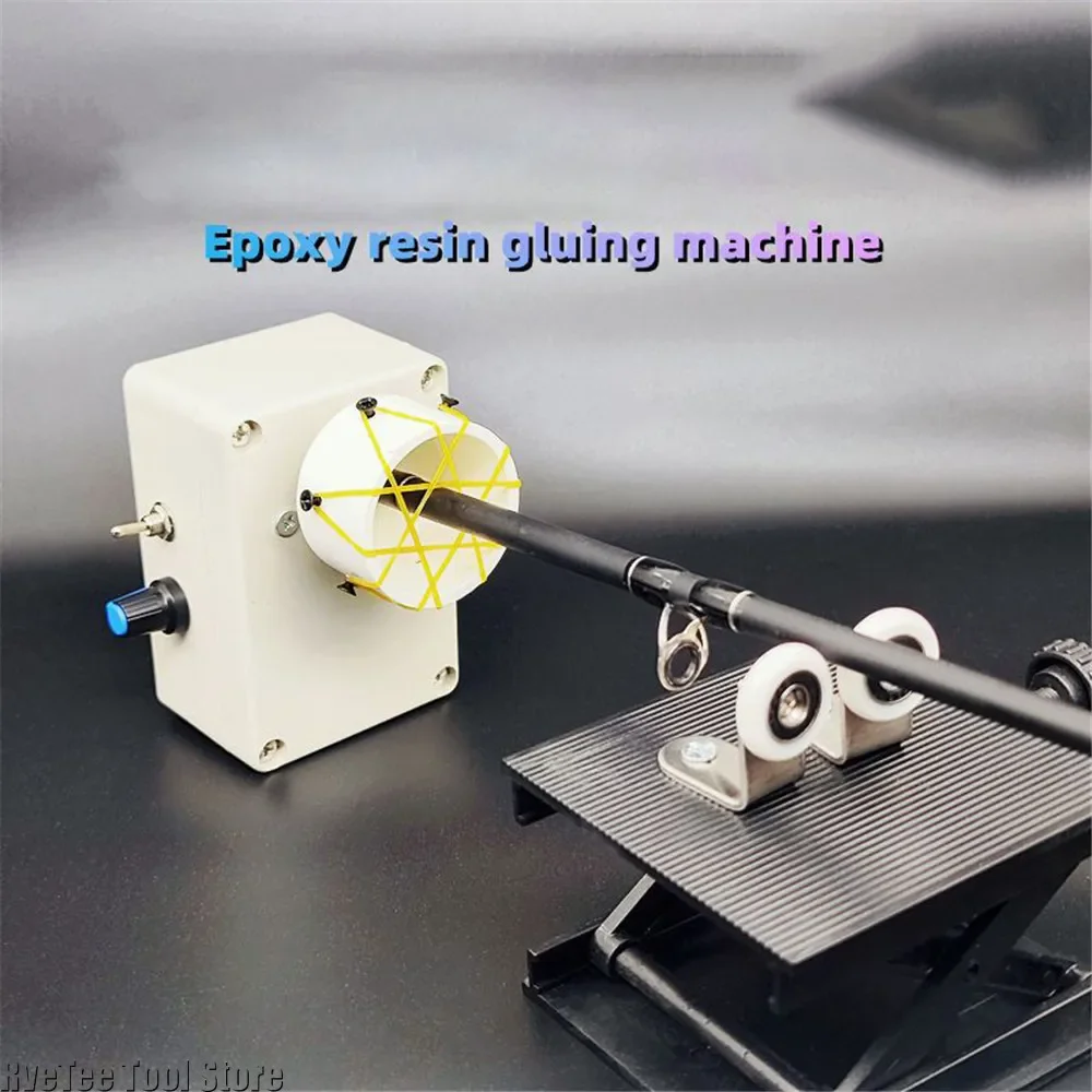 DIY Adjustable 0-50RPM Wire Wrapping Machine - Precision Fishing Rod Winding & Epoxy Coating Tool for Anglers!