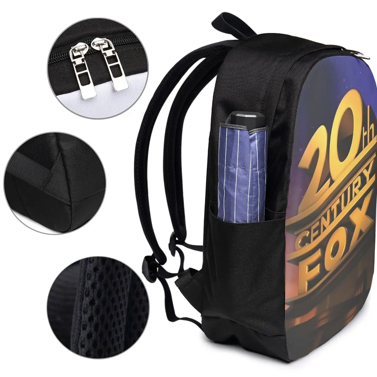 20th Century Fox Classic Backpack Travel Notebook Bag Computer College Student School Bag Laptop Shoulder Bags for Men Women view 4
