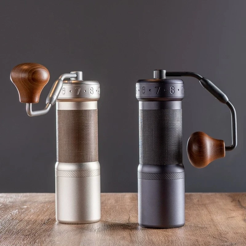 Manual Coffee Grinder Portable Hand Crank Burr Mill Adjustable Ceramic Core for Travel Camping Espresso French Press Home