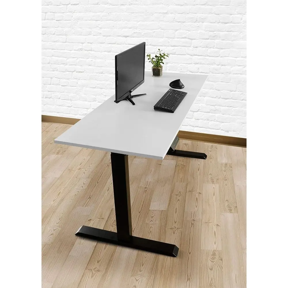Motorized Dual-Leg Standing Desk Converter with Memory Height Adjustment - Black
