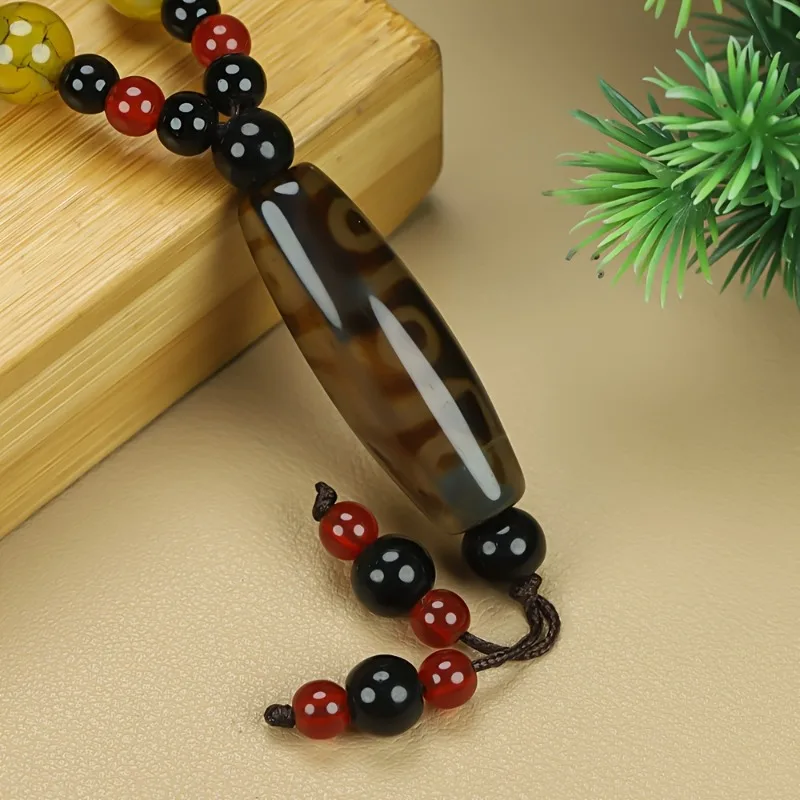 

Tibetan Agate Dzi Bead Necklace, Fashionable Versatile Pendant Jewelry