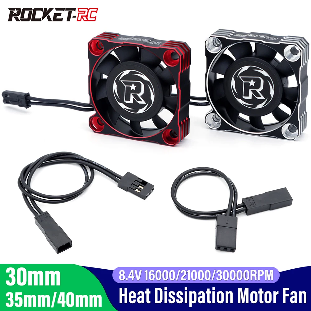 Rocket-RC Metal Cooling Fan 30/35/40mm 16000/21000/30000RPM For RC ESC Motor Heat Dissipation