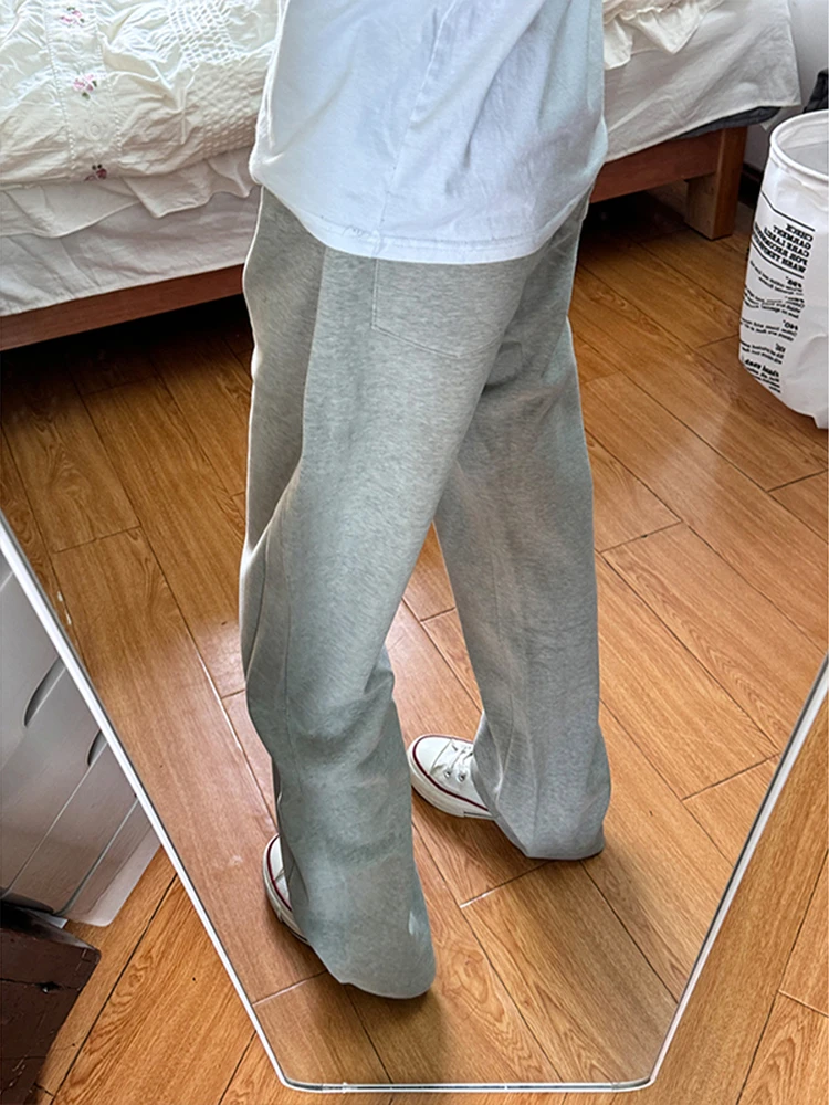 

American Sle Thiened Drapey Flared Knife Pants Men's Outdoor Autumn Winter Warm Sports Casual Straight Leg Trousers