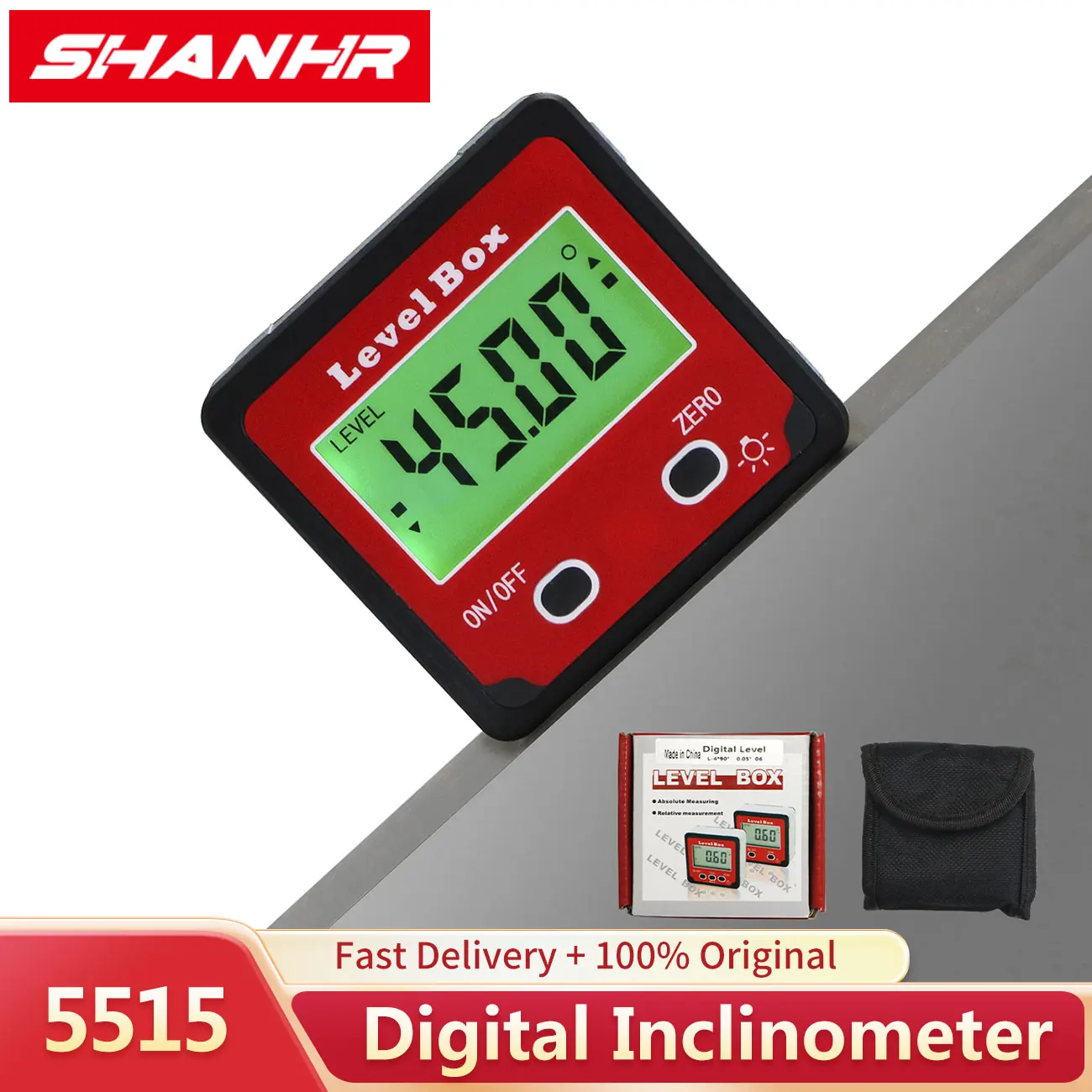 

Цифровой уровень SHANHR с алюминиевым корпусом, угломер-инклинометр для деревообработки, настольных пил, строительства