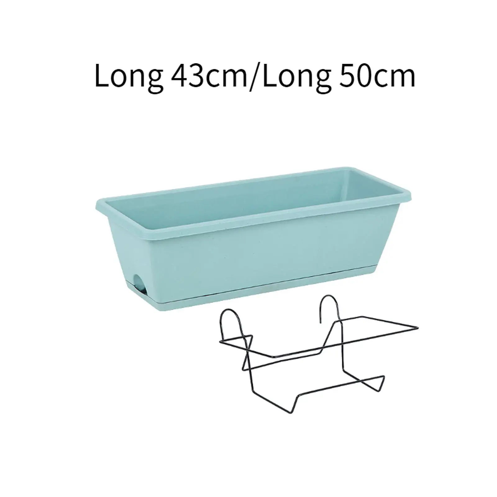 Hanging Flower Pot Balcony Planter Fence with Drainage Holes Yard Patio Garden