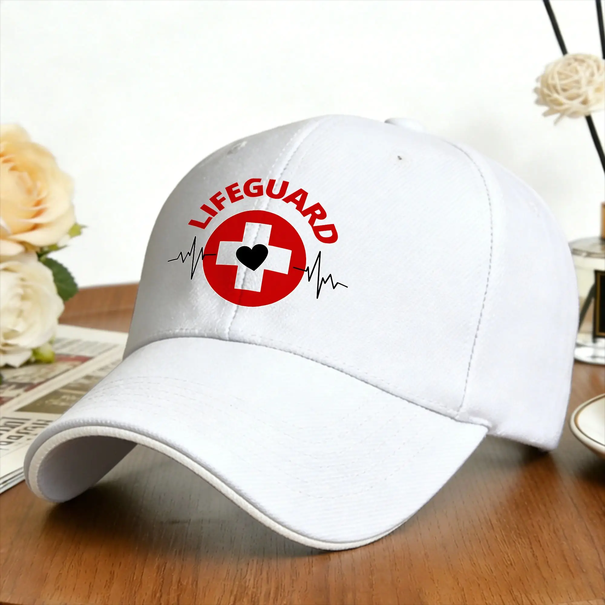 Lifeguard of the Week Medical Care  Baseball Cap  Kpop Rock Adjustable Hip Hop Hats y2k Retro Snapback Cap