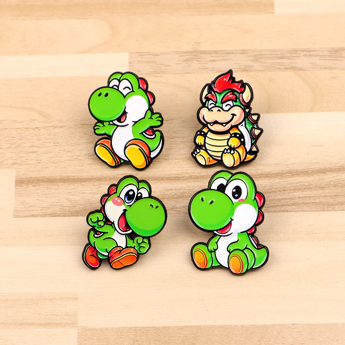 3-4pcs Cute Cartoon Game Character Metal Brooch Backpack Jacket Decor Badge Accessory Gift Youth Video Game Lovers Jewelry view 5