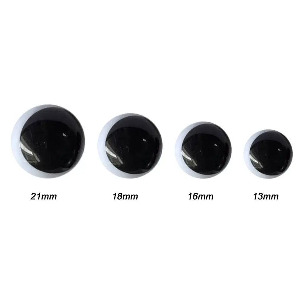 10pcs/5pairs Black&White Eyes Crafts Eyes 13/16/18/21mm with Washer Puppet Crystal Eyes Plastic Glitter Crystal Eyes