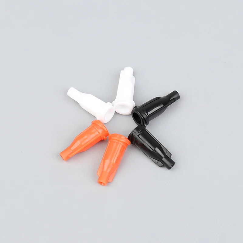 100Pcs Plastic Syringe Tips Caps Injector Dispenser Needle Sealing Plug Standard Luer Stop Caps Supplies