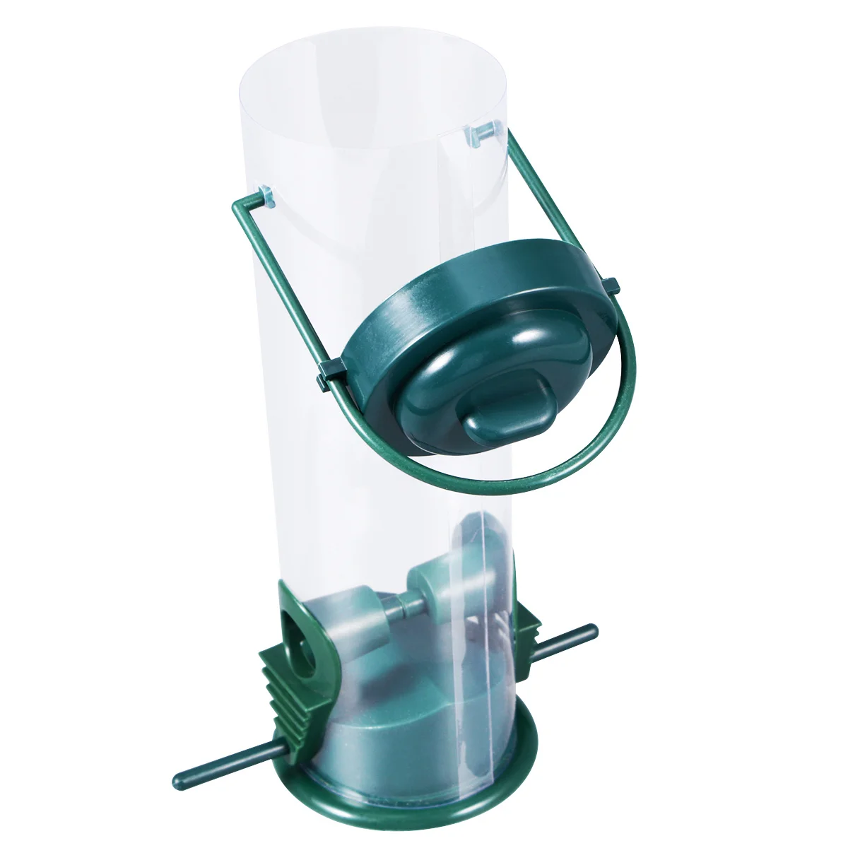 

Plastic Bird Feeder Transparent Window Hanging For Parrot Outdoor Seed Feeding Durable Clear Tube Pet Feeding Tool