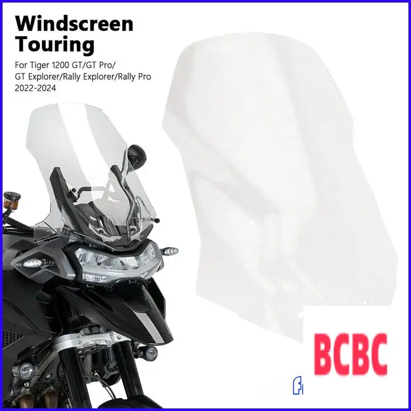 أغطية الزجاج الأمامي للدراجات النارية BB لـ Tiger1200 GT Pro Tiger 1200 GT/GT Explorer/Rally Pro 2022-2024
