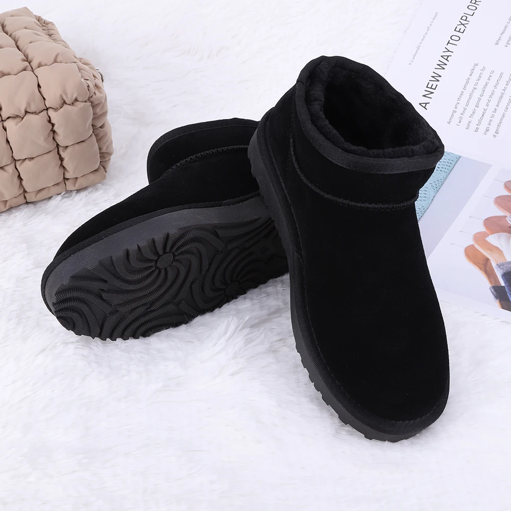 

Женские зимние ботинки, теплые зимние ботинки, противоскользящие короткие ботинки без шнуровки, водонепроницаемые удобные ботильоны для пеших прогулок