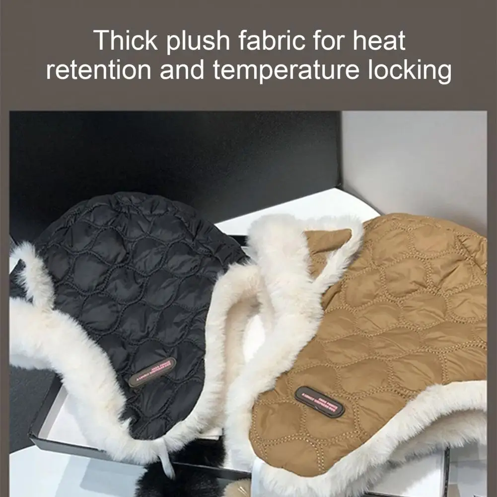 Cozy Winter Accessory for Travel Women’s Fleece Lined Trapper Hat with Fox Ears Warm Windproof Winter Headwear for Outdoor
