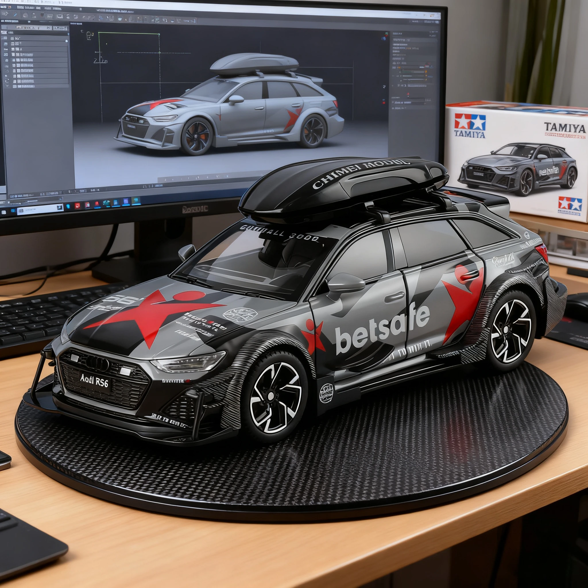 1/32 Audi RS6 Veicoli Modificati Modello di Auto Giocattoli In Lega Pressofusa Con Tirare Indietro Luce e Suono Modello di Auto Ragazzi Regali Per I Bambini