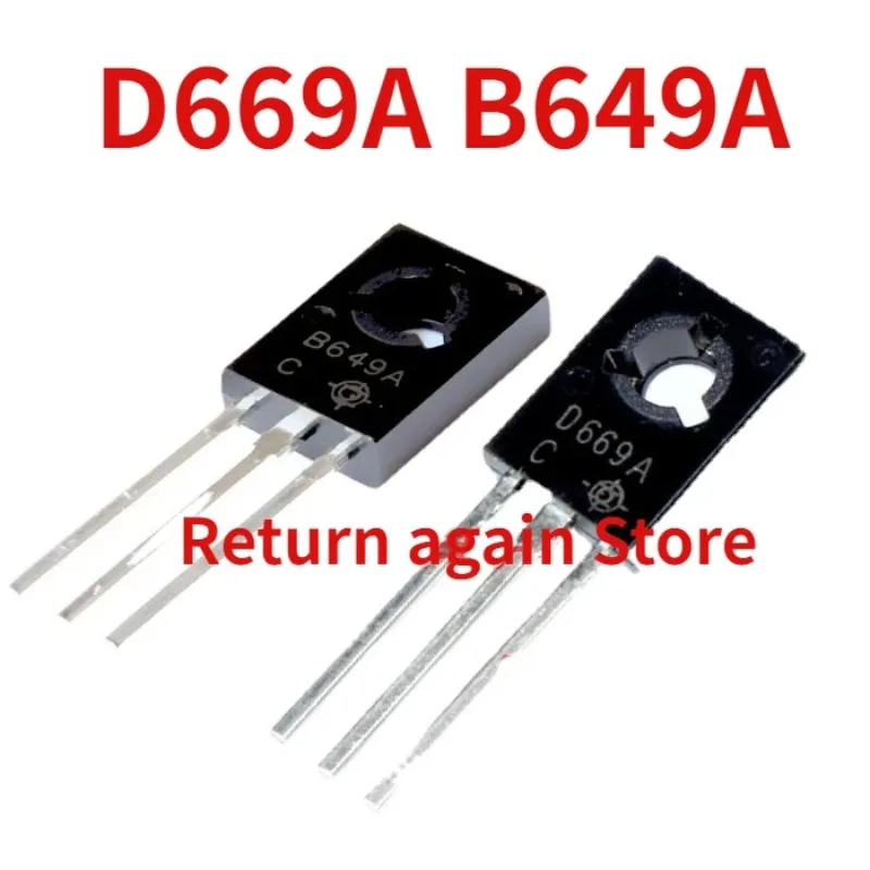 10PCS/LOT 2SB649A 2SD669A D669A B649A TRIODE TRANSISTOR NEW ORIGINAL TO-126