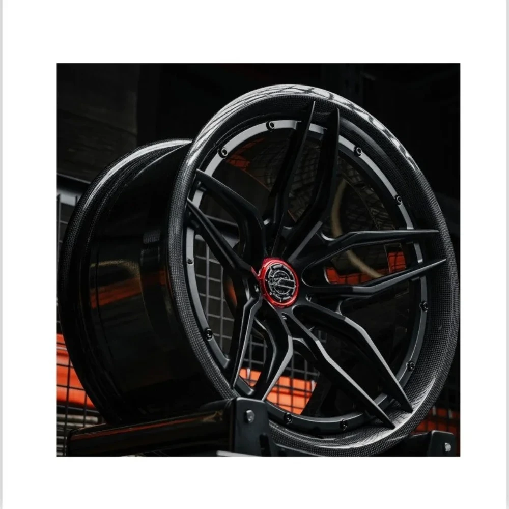

carbon fiber concave 2pc forged wheels Carbon fibre wheel hub 5X114.3 20inch
