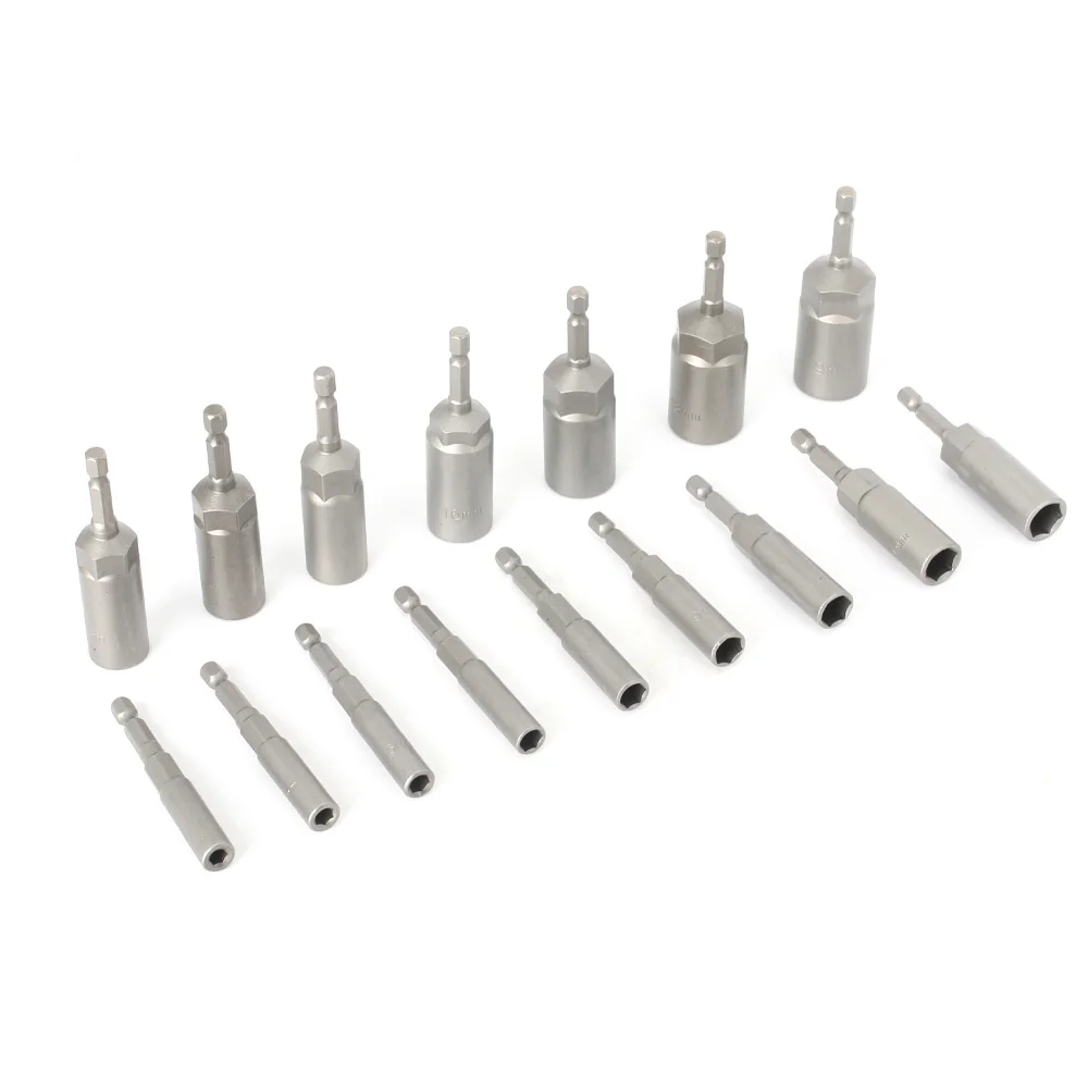 Imagem -05 - Impacto Soquete Porca Screwdrive Poder Broca Grupo Hex Soquete Adaptador Drivers Parafuso Reparação Kit de Ferramentas 16 Pcs