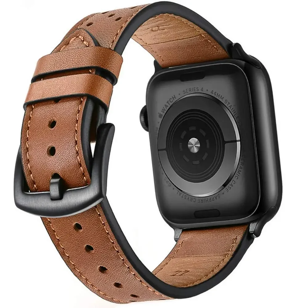 Leather Strap for Apple Watch 10 42mm 46mm 9 8 7 45mm 41mm Ultra 2 49mm Bracelet Wristband for iWatch 6 5 4 SE 44mm 40mm Correa
