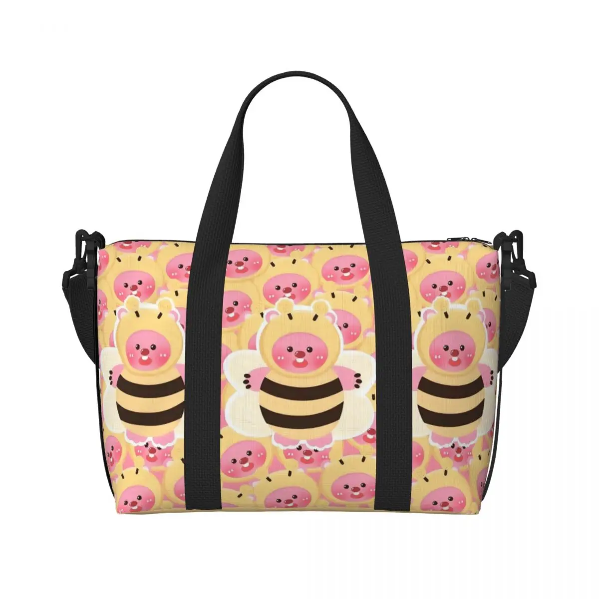 

Custom Zanmang Loopy Tote Bag Women Big Capacity Cute bee Beach Gym Travel Bags