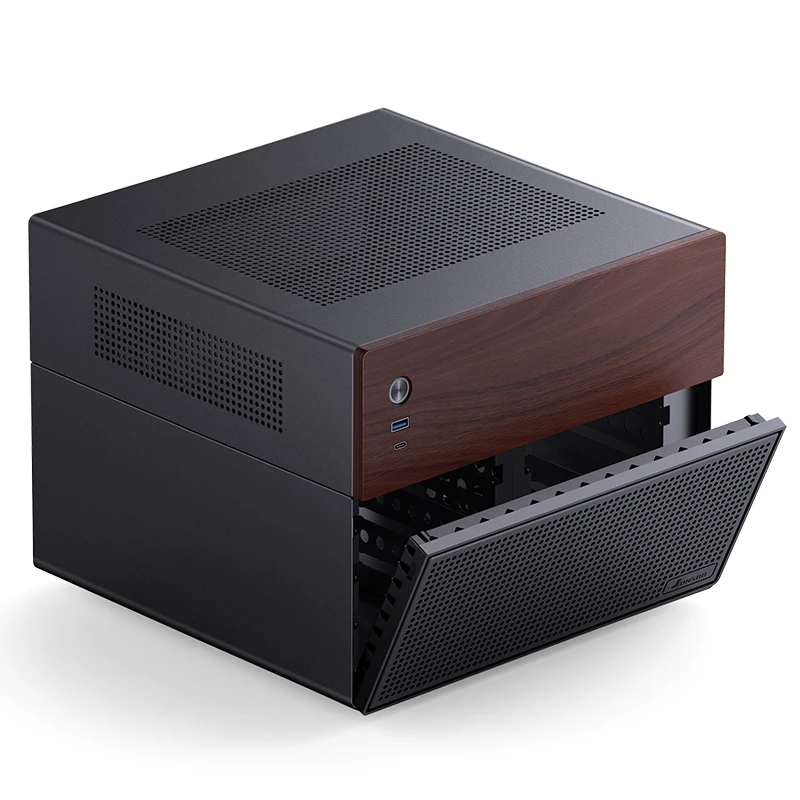 JONSBO N4 NAS PC Case ITX M-ATX Motherboard SFX Power Slot 6 Besar 2 Slot Hard Drive Kecil dengan 120Mm X1 Fan Desktop Chassis