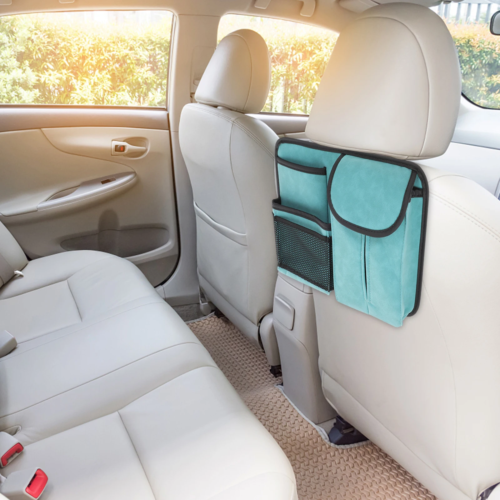 

MultiFunctional Car Seat Storage Bag Premium Material ganizer Pocket BackSeat Tidy Clean Holder Portable Family Private