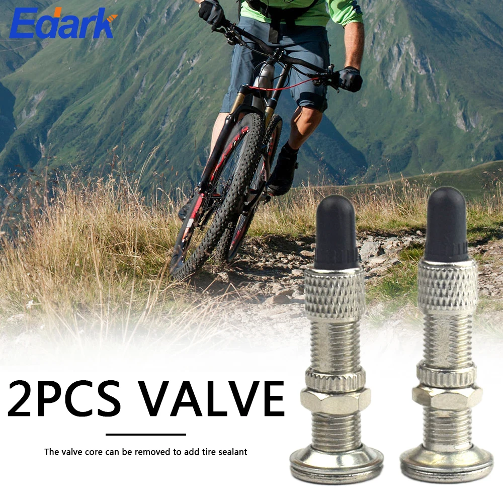 1 Pair Bike Tire Valve Tubeless Valve Stem Presta Valve Vacuum Valve Aluminum Alloy Tire Valve Core Stem Caps for Mountain Bikes