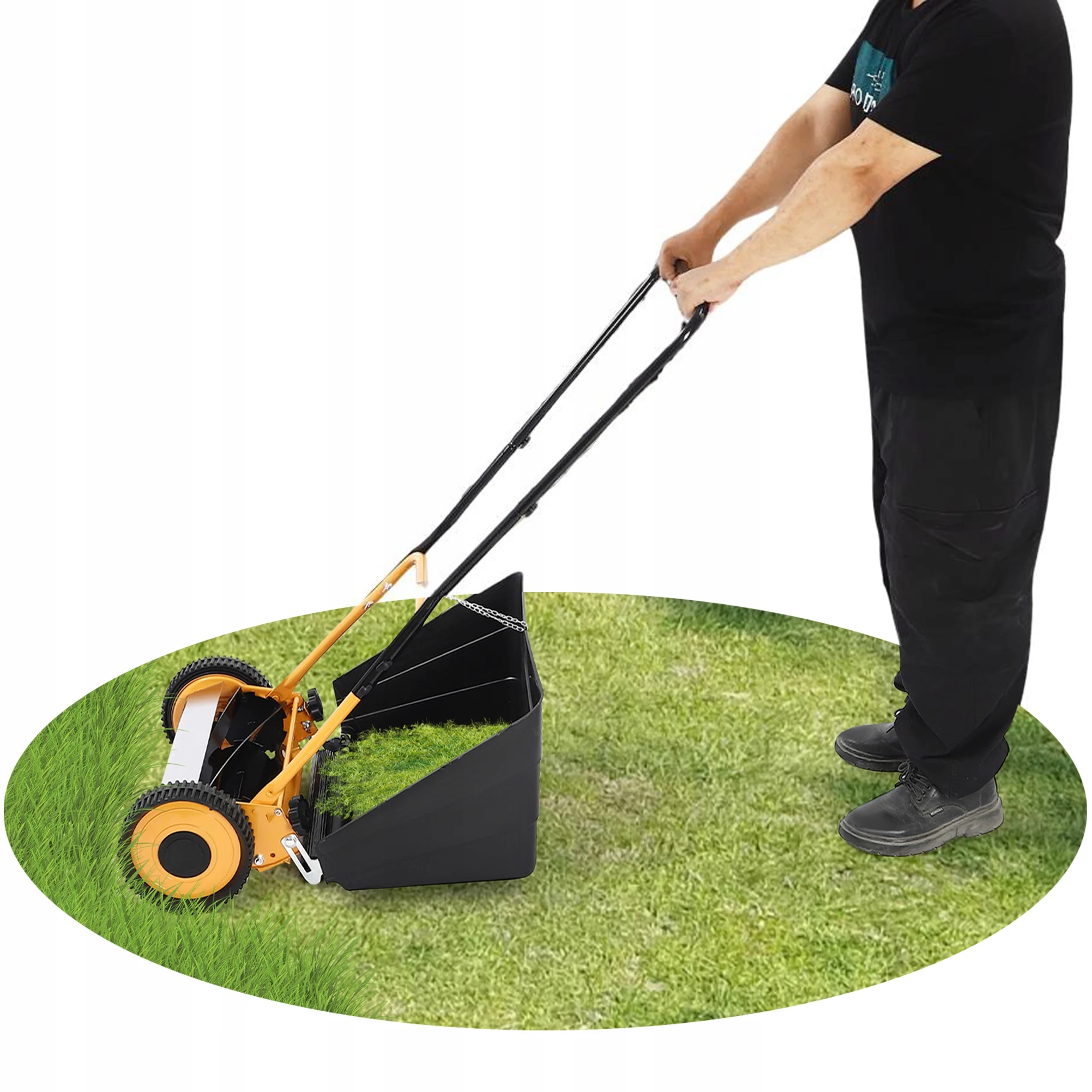 14-Inch 4-Blade Push Reel Lawn Mower, 14