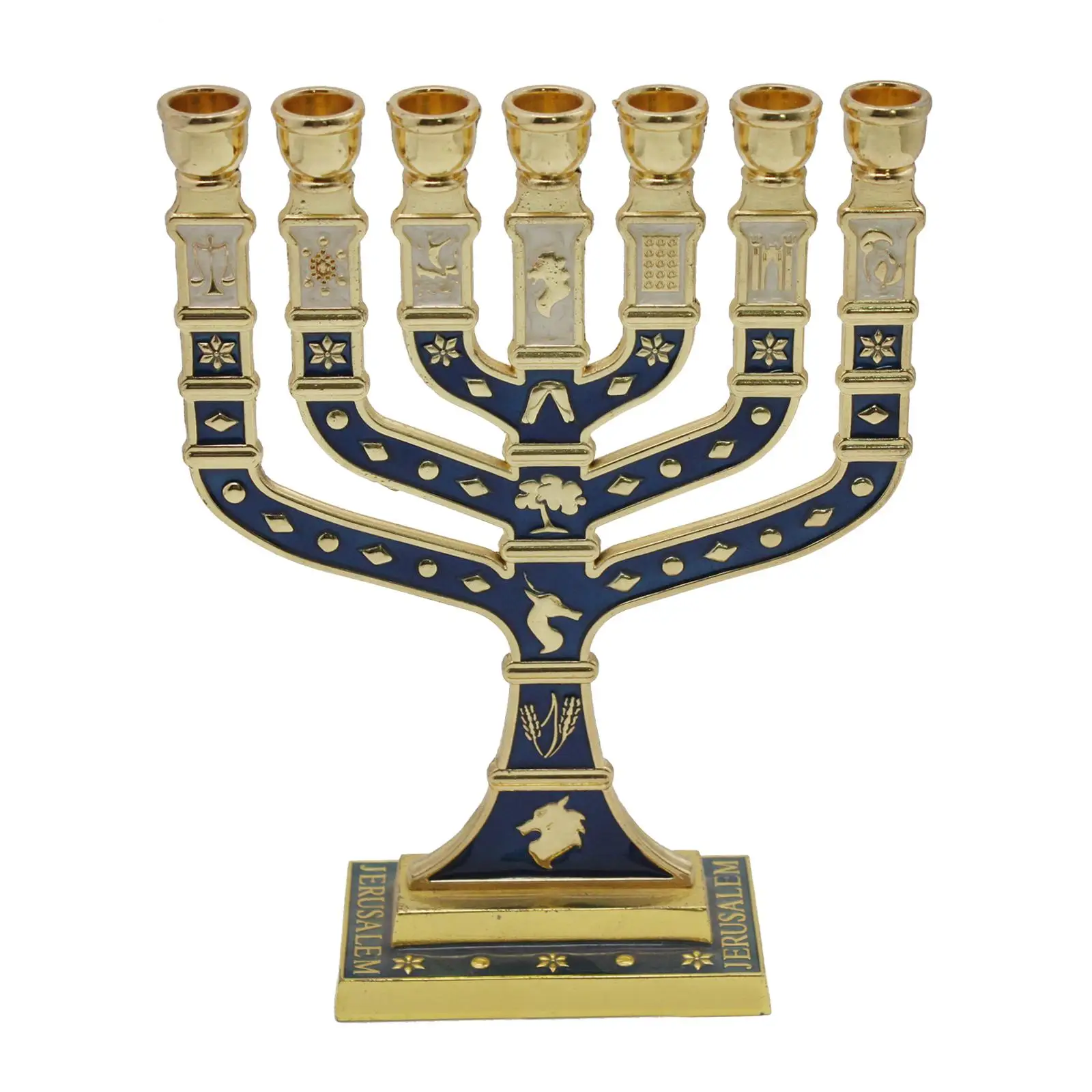 Menorah Candelabrum Traditional Classic Desktop Hanukkah Menorah for Christmas