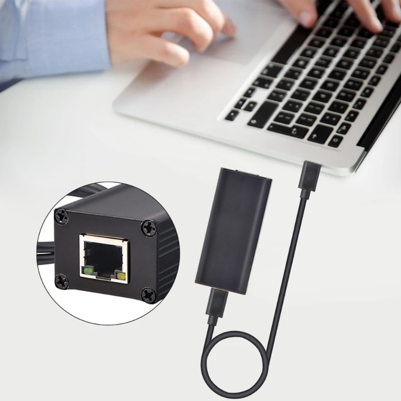 Gigabit PoE Ethernet-adapter RJ45 naar Type C 1000Mbps-converters voor verbeterde gegevens