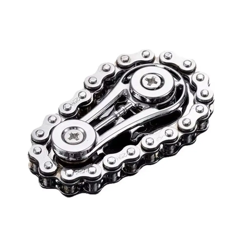 Chaîne dent volant Fidget Spinner anti-stress anxiété chaînes de vélo en métal EDC Spinner Fidget jouets pour enfants adulte jouet à main